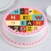 Radiant New Year Cake, a festive dessert with bright colors and exquisite decorations, perfect for welcoming the New Year.