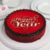 Celebration Red Velvet New Year Cake, a festive dessert with vibrant red layers, perfect for ringing in the new year.