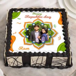 Republic Day Pride Cake with national colors, symbolizing unity and pride, perfect for celebrating India's Republic Day.