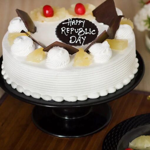 Pineapple Republic Day Cake with tropical flavors and vibrant patriotic decorations, perfect for Republic Day celebrations with a sweet touch.