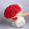 Romantic Ruby Rose Bouquet – a stunning collection of deep red roses symbolizing love and romance, ideal for heartfelt celebrations.