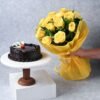 Roses & Choco Bliss Combo featuring exquisite chocolates and vibrant fresh roses, elegantly arranged for any occasion.