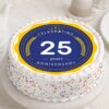 25 Years Of Love Cake featuring elegant designs and heartfelt details, perfect for marking a quarter-century of love and togetherness.