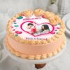 Photo Anniversary Cake with personalized image, perfect for creating memorable moments and celebrating your special day in a sweet way.