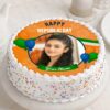 Republic Day Photo Cake featuring custom images and patriotic designs, a perfect centerpiece for celebrating India’s Republic Day.