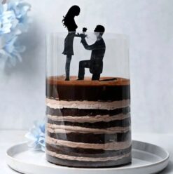 Propose Chocolate Pull Up Cake with rich chocolate filling, designed for special romantic occasions.