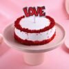 Valentine Velvet Cake – a rich red velvet cake topped with creamy frosting, ideal for celebrating love this Valentine’s Day.