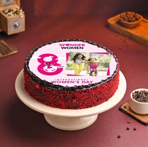 Celebrate Women Photo Cake – a custom photo cake designed to honor inspiring women, perfect for Women’s Day celebrations.