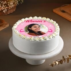 Radiant Women’s Day Photo Cake – a stunning cake featuring custom photos, designed to celebrate and honor remarkable women on their special day.