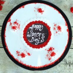 Women’s Day Red Velvet Cake – a rich and velvety cake with cream cheese frosting, perfect for honoring women’s elegance and grace.