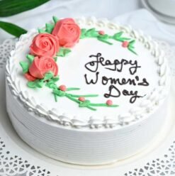 Women's Day Vanilla Delight Cake – a smooth and creamy cake celebrating Women’s Day with elegance and sweetness.