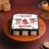 Affection Chocolate Day Cake with luscious chocolate layers, topped with elegant decorations, symbolizing love and indulgence.