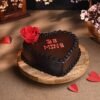 Heart Valentine Cream Cake with a smooth, creamy texture and heart-shaped decoration.