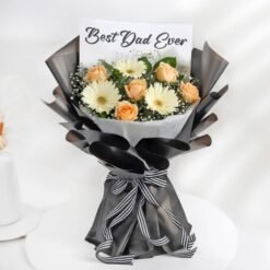 Blissful Mixed Gerberas Bouquet featuring colorful, fresh gerbera flowers beautifully arranged for a cheerful floral gift.