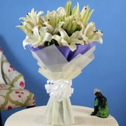 Bright Bliss Lily Arrangement – A vibrant display of fresh lilies, symbolizing happiness, purity, and grace.