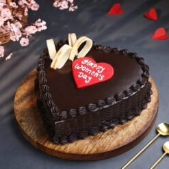 Choco Bliss Women’s Cake with rich chocolate layers and elegant decorations, perfect for celebrating Women's Day with sweetness and love.