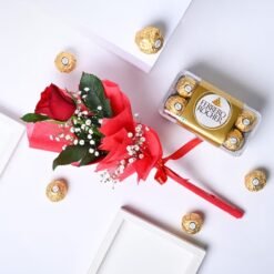 Choco Rose Affair – A delightful combination of premium chocolates and fresh roses, perfect for expressing love and affection.