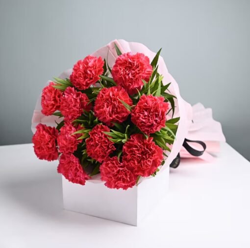 Crimson Bloom Bouquet – A breathtaking arrangement of fresh red flowers, perfect for romantic gestures, anniversaries, and special celebrations.