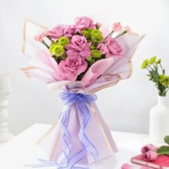 Divine Blissful Blooms bouquet with fresh, vibrant flowers, ideal for expressing love, joy, and elegance on any occasion.