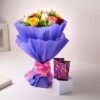 Divine Roses & Chocolate Gift – A luxurious combination of fresh roses and premium chocolates, perfect for expressing love and celebrating special moments.