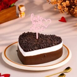 Endless Love Choco Heart Cake – A decadent heart-shaped chocolate cake, ideal for romantic celebrations like Valentine's Day and anniversaries.