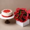 Eternal Love Rose & Cake – A beautiful combination of fresh roses and a decadent cake, ideal for celebrating love and special occasions.