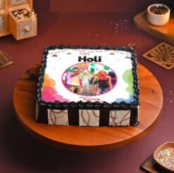 Festive Burst Photo Cake with a customized edible image, vibrant decorations, and delicious flavors – perfect for special occasions and celebrations.