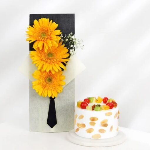 Golden Romance Floral Combo featuring stunning flowers with golden hues, ideal for anniversaries, proposals, and romantic surprises.