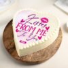 Heartfelt Kiss Day Cake – A beautifully crafted cake perfect for celebrating Kiss Day or any romantic occasion, symbolizing love and affection.