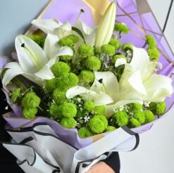 Lily Daisy Dance Bouquet – a vibrant floral arrangement featuring fresh lilies and daisies, perfect for celebrations, gifting, or home decor.