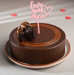 Love Chocolate Cake – A rich, decadent chocolate cake, perfect for romantic occasions and indulging in a sweet, love-filled moment.