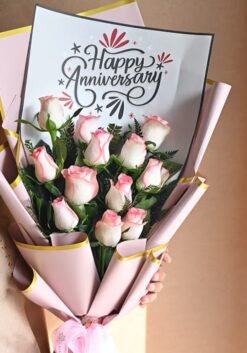 Beautiful Lush Pink Velvet Roses bouquet, perfect for romantic surprises, birthdays, and heartfelt expressions of love.