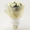 Pearly Passion Carnations Bouquet with delicate white and pink blooms, a perfect floral gift for anniversaries, birthdays, and celebrations.