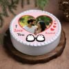 Say Yes Photo Cake with a personalized engagement or proposal photo on top, designed to celebrate love and commitment.