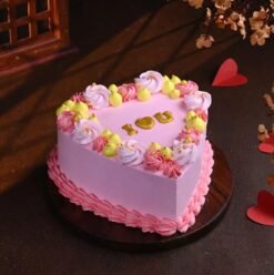 Floral Romance Valentine's Day Cake with delicate flower decorations and a soft, moist texture.