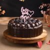 Velvet Love Ganache Cake with rich chocolate layers and smooth ganache topping, perfect for romantic celebrations and special occasions.