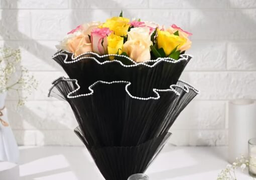 Vibrant Rose Majesty – A luxurious arrangement of fresh, bold roses, symbolizing love, beauty, and royal elegance.