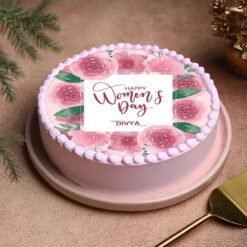 Women's Day Happiness Cake with vibrant decorations, symbolizing joy, appreciation, and empowerment.