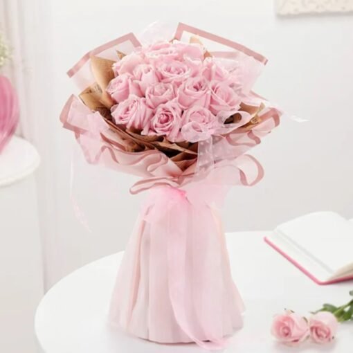 A stunning bouquet of soft pink Avalanche roses, exuding elegance, love, and charm—perfect for romantic gestures and heartfelt occasions.