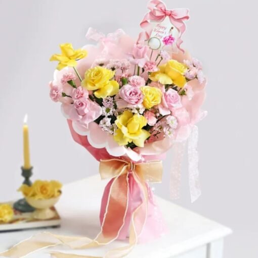 Enchanting Blooms Women's Bouquet – a beautiful, fresh flower arrangement perfect for Women's Day celebrations and special occasions.