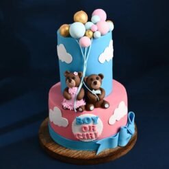 Little Miracle Celebration Cake with pastel decorations, adorable baby-themed toppers, and smooth frosting, ideal for baby showers and newborn celebrations.