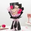 Lovely Rose Teddy Bouquet – an adorable floral arrangement featuring vibrant roses and a cute teddy bear, ideal for special occasions.