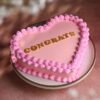 Milestone Love Heart Cake with elegant frosting and romantic decorations, ideal for anniversaries, proposals, and special love celebrations.