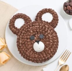 Adorable Teddy Bear Delight Cake featuring a cute bear design, perfect for birthdays, baby showers, and teddy-themed celebrations.