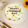 Tranquil Beauty Women's Day Cake – a beautifully crafted cake with soft pastel hues and floral accents, symbolizing serenity and empowerment.