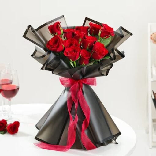 Velvet Touch Rose Bouquet – an elegant arrangement of fresh, velvety roses, symbolizing love, passion, and timeless beauty.