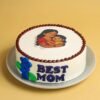 Best Mom Cake — beautifully decorated cake with “Best Mom” topper, pastel shades, and elegant floral accents, perfect for Mother's Day.