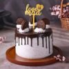 Choco Oreo Mother’s Day Cake — rich chocolate cake topped with Oreo cookies, cream swirls, and festive decorations for Mom.