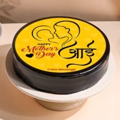 Happy Mother’s Day Aai Cake — traditional-style cake with floral décor and “Happy Mother’s Day Aai” message, perfect for regional celebrations.