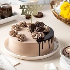Incredible Mom Butterscotch Cake — layered butterscotch cake with creamy frosting, caramel drizzle, and a special “Mom” topper.